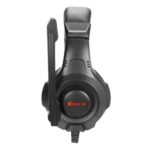 Xtrike Me HP-311 wired gaming headset in black, showcasing the flexible microphone arm
