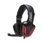 Xtrike Me HP-310 red over-ear wired gaming headset with microphone for immersive play.