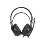 Xtrike Me GH-709 wired gaming headset showcasing its flexible, adjustable noise-cancelling microphone