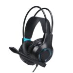In-line controls for volume and microphone mute on the Xtrike Me GH-709 black wired gaming headset