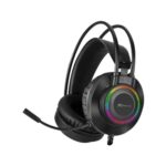 Black Xtrike Me GH-509 wired stereo gaming headset with RGB backlight and boom microphone for immersive play.