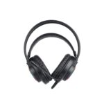 Black Xtrike Me GH-509 wired gaming headset with glowing RGB earcups and in-line audio controls for PC.