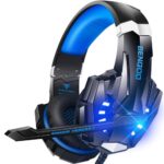 G9000 Stereo Gaming Headset for PS4 PC Xbox One PS5 with noise-cancelling mic. Over-ear design