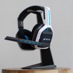 Side view of Astro A20 Gen 2 wireless headset (model 939-001876) for PlayStation gaming