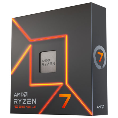 AMD Ryzen 7 7700X 8-core 4.5GHz AM5 processor. High-performance desktop CPU.