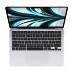 Apple MacBook Air 13.6-inch M2 chip laptop in silver, showcasing its thin profile and Magic Keyboard