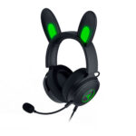 Angled view of Razer Kitty V2 Pro black gaming headphones