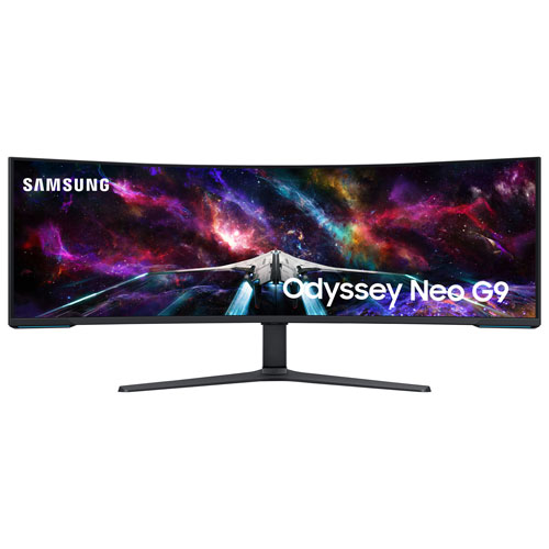 Samsung 57" Odyssey Neo G9 8K Ultra HD 240Hz 1ms curved gaming monitor LS57CG952NNXZA front view