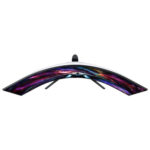 Brilliant HDR colors and crisp 8K Ultra HD clarity on the Samsung 57" VA LED FreeSync gaming monitor screen