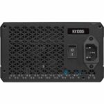 Side panel of the Corsair HX1000i Platinum 1000W power supply, showing model number CP-9020259-NA and branding