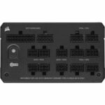 Corsair HX1000i 1000W Platinum PSU box contents: power supply, modular cables, and user manual