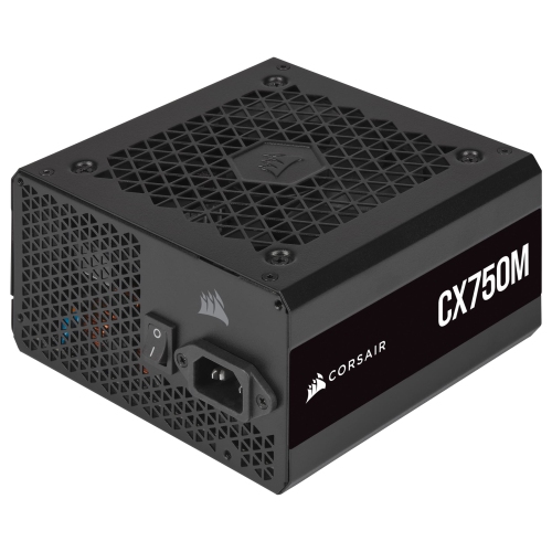 Corsair CX-M Series CX750M modular power supply, 80 Plus Bronze efficiency.