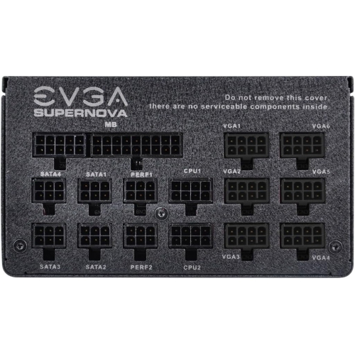 17491335_1 Side view of the EVGA SuperNOVA 1300 G2 PSU, showcasing its robust 1300W 80 Gold efficiency.