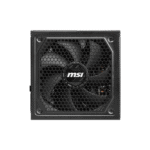 MSI MAG A1000GL PCIE5 1000W 80 Gold PSU, highlighting efficiency & 10-year warranty features