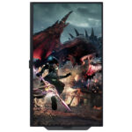 Samsung Odyssey G5 27-inch WQHD 180Hz monitor from an angle, highlighting its slim design