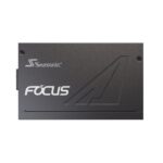 Angled view of Seasonic Focus v3 GX-1000 1000W power supply, emphasizing high-quality build