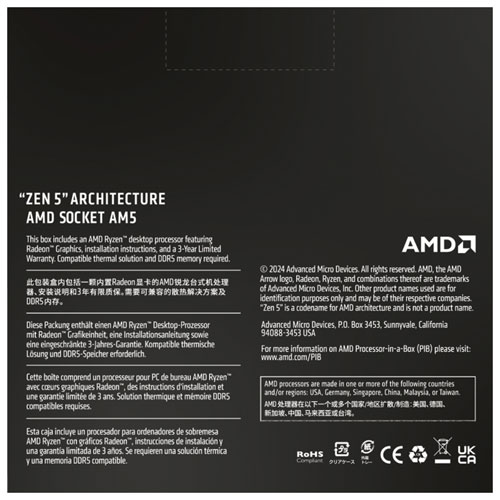 18166459_4 High-performance AMD Ryzen 5 9600X hexa-core 5.4GHz processor, AM5 compatibility for next-gen systems