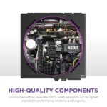 Close-up of NZXT C1200 gaming power supply with PCIe 5.0 12VHPWR connector