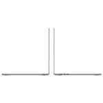 Slim profile of Apple MacBook Air 15.3-inch in Space Grey, highlighting its thin design