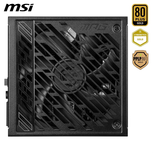 19182419_2 MSI MPG A1250GS gaming power supply, 1250W with low noise fan, 10-year warranty, PCIe 5.1 ready.