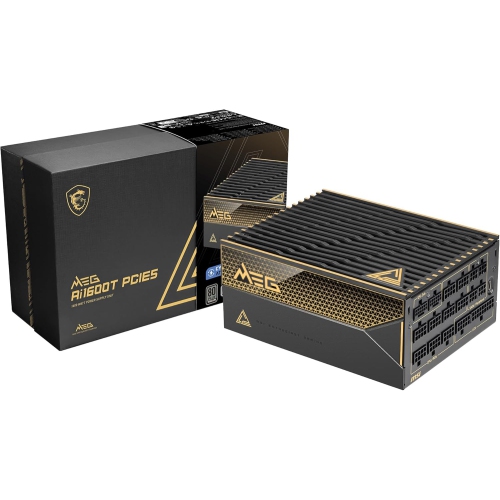 MSI MEG Ai1600T PCIe5 1600W ATX 3.1 power supply, 80 Plus Titanium, full modular design