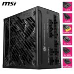 MSI MPG A850G S PCIe5 850W power supply, full modular, ensuring clean cable management
