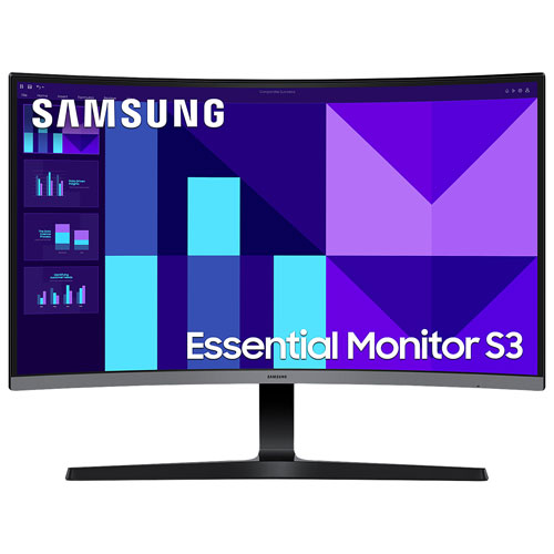 Samsung 32" FHD 100Hz curved VA LED gaming monitor LS32D390GANXZA, black design