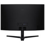 Ergonomic stand of the black Samsung 27-inch FHD FreeSync gaming display, designed for stability