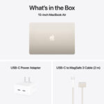 Retail packaging for the 2025 Apple MacBook Air 15.3-inch Starlight, M4 chip