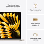 Crystal-clear display of the 15.3-inch Apple MacBook Air M4, perfect for work and entertainment