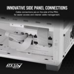 Detachable white cables for Corsair RM850x Shift 850W fully modular ATX 3.0 and PCIe 5.0 power supply.