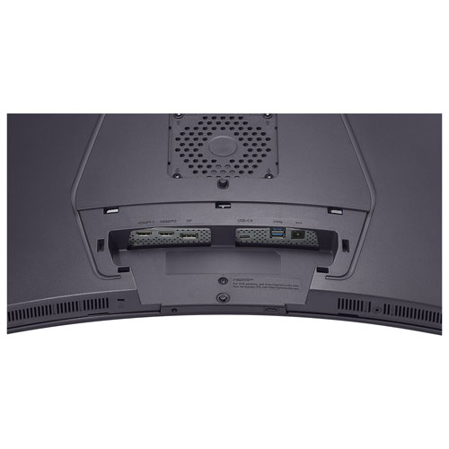 19290023_10 Detail of the thin bezels on the LG 45GX950A-B curved OLED gaming monitor, maximizing screen space.