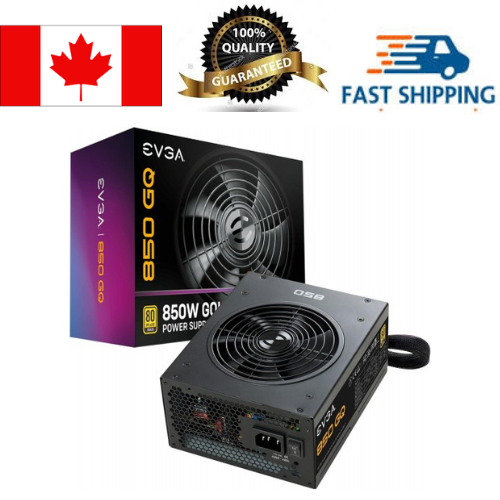 EVGA 850 GQ 850W 80 PLUS Gold semi-modular ATX power supply, model 210-GQ-0850-V1