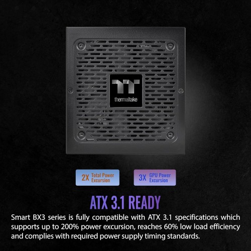 19392007_2 Efficient Thermaltake BX3 80 Bronze 750W power supply, ideal for ATX 3.1 systems