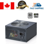 Coolmax ZX-500 500W 80 Plus ATX12V power supply, black, with 140mm fan. SLI ready for PCs.