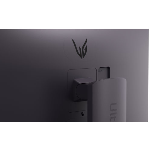 19407383_11 LG UltraGear 24G411A-B Black 24-inch FHD monitor showcasing power and input ports