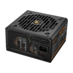 Rear view of Cougar GEX Pro 750W PSU, showcasing fully modular cable connections