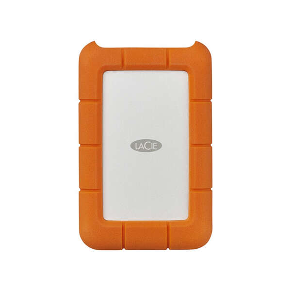 LaCie Rugged 5TB USB-C portable external hard drive orange color