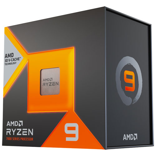 AMD Ryzen 9 7950X3D 16-core 4.2GHz AM5 processor, top view with model details