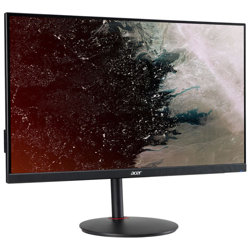 17701425_1 Sleek Acer Nitro XV272U 27-inch QHD gaming display, showing its slim bezel and stand. High-performance IPS LED.