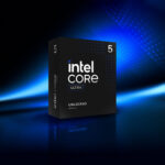Intel Core Ultra 5 245K 14-core 4.6GHz processor, dynamic angle of the high-speed chip.