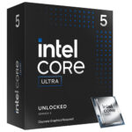 Powerful Intel Core Ultra 5 245KF CPU with 14 cores and 4.6GHz speed for desktop systems.