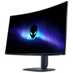 Immersive Alienware AW3225DM 32" curved gaming monitor, 180Hz refresh, FreeSync Premium
