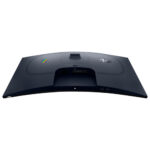 Close-up of the curved VA LED display on the Alienware AW3225DM 180Hz monitor